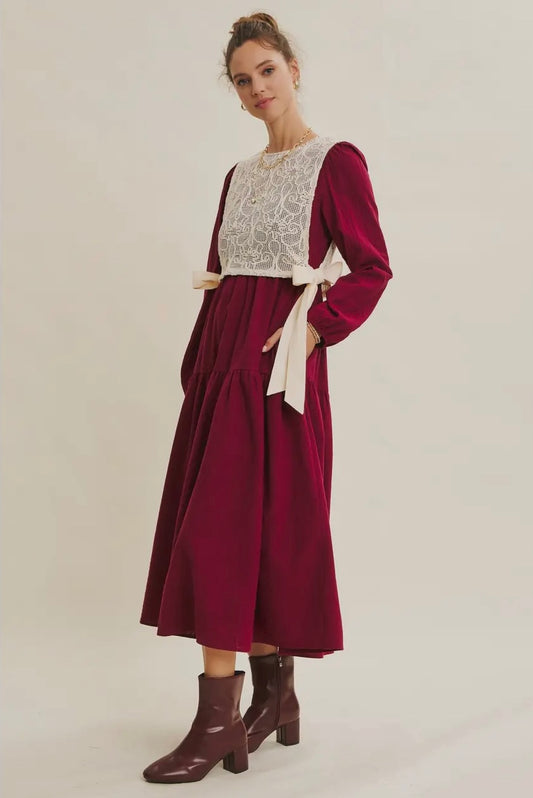 Romantic Crochet Maxi Dress