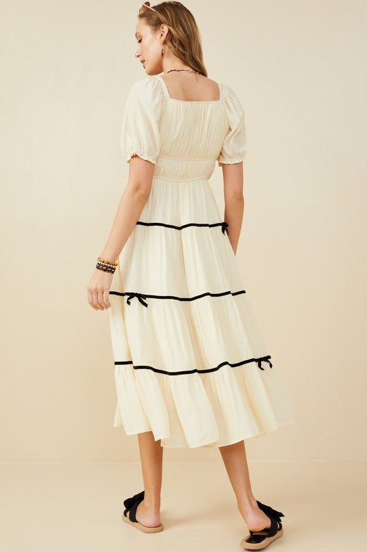 Vestido color cream